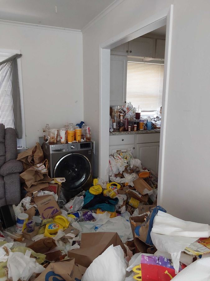 Hoarder cleanout before, Baldwin County AL